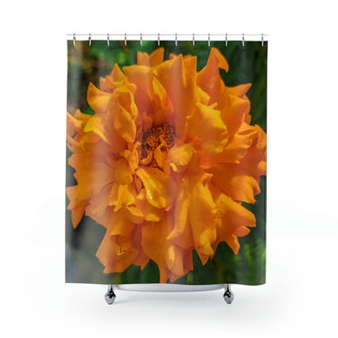 Orange Flower Shower Curtains